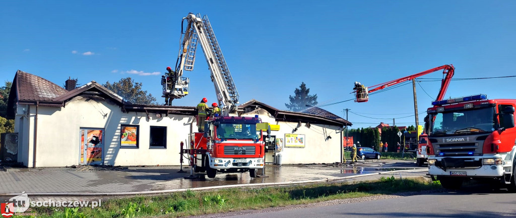 Pożar sklepu w Giżycach