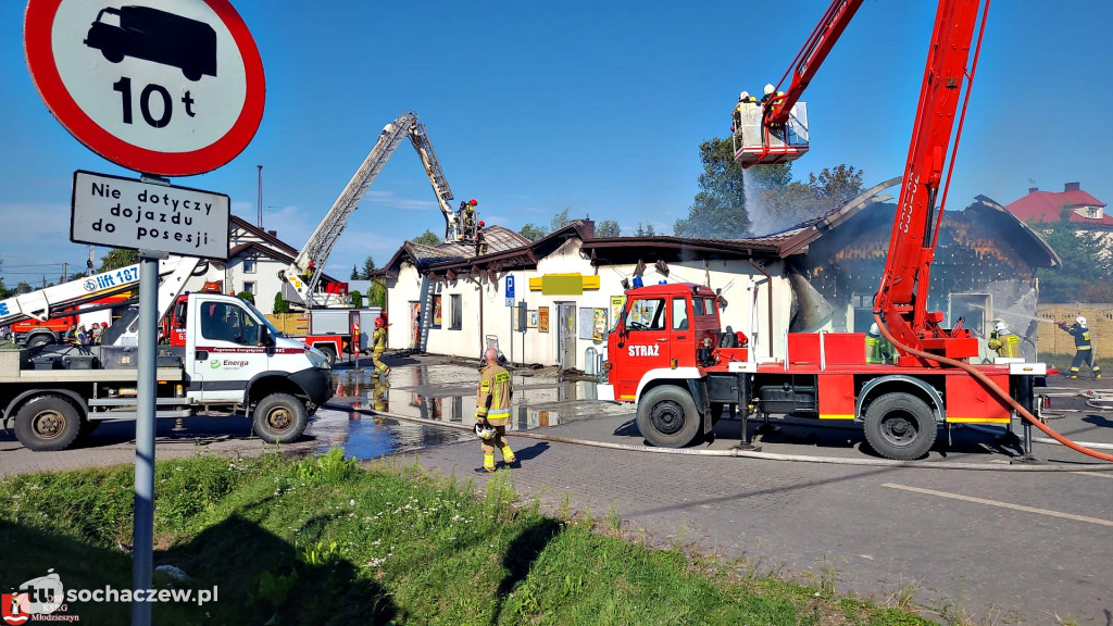 Pożar sklepu w Giżycach