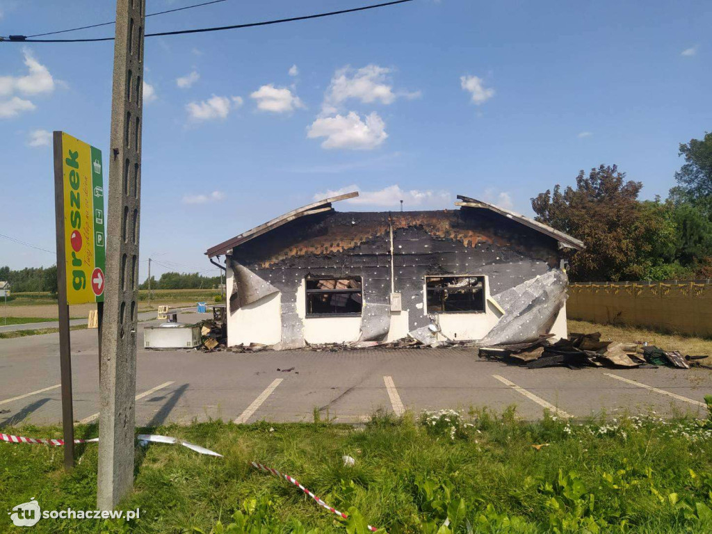 Pożar sklepu w Giżycach