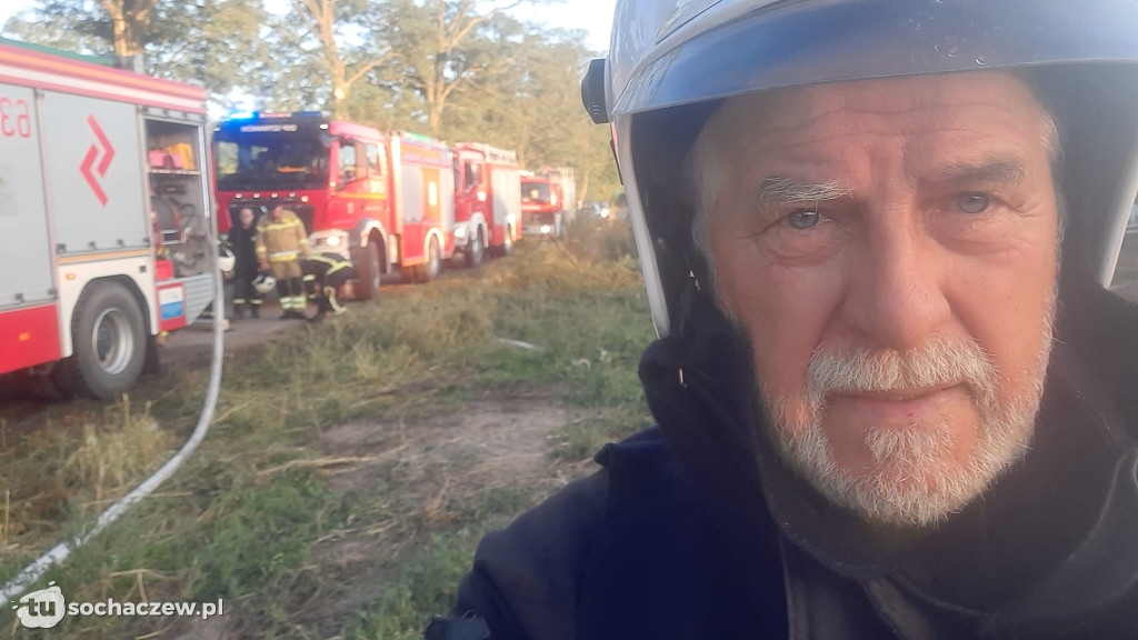 Pożar słomy w Kaskach