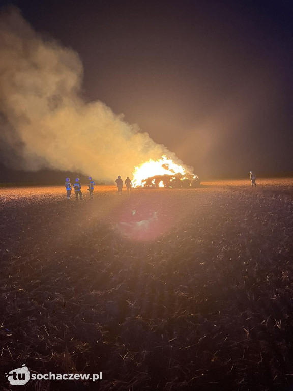 Pożar słomy w Kaskach