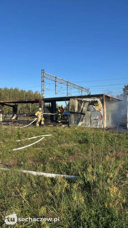 Pożar kontenerów budowlanych w Teresinie