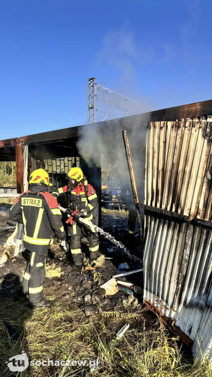 Pożar kontenerów budowlanych w Teresinie