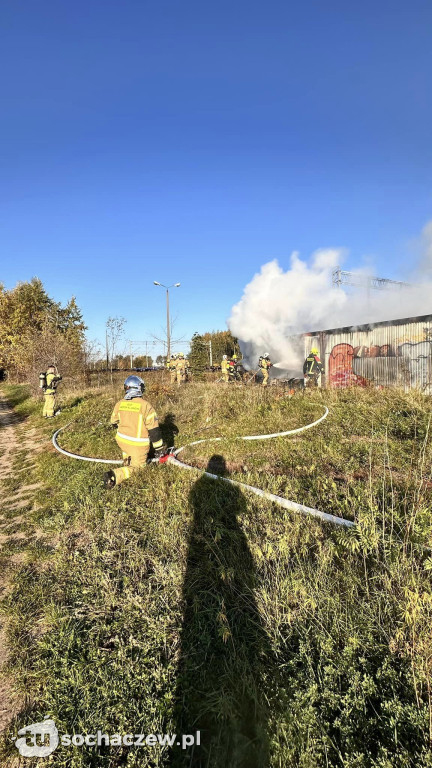 Pożar kontenerów budowlanych w Teresinie