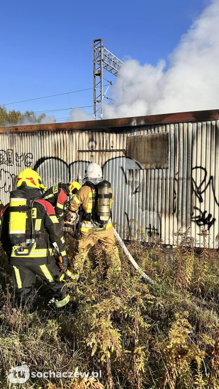 Pożar kontenerów budowlanych w Teresinie