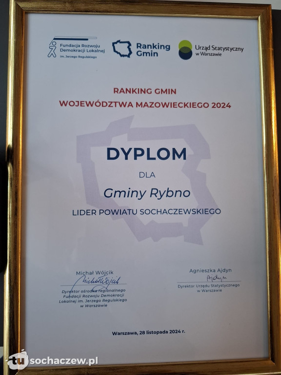 Gmina Rybno liderem powiatu