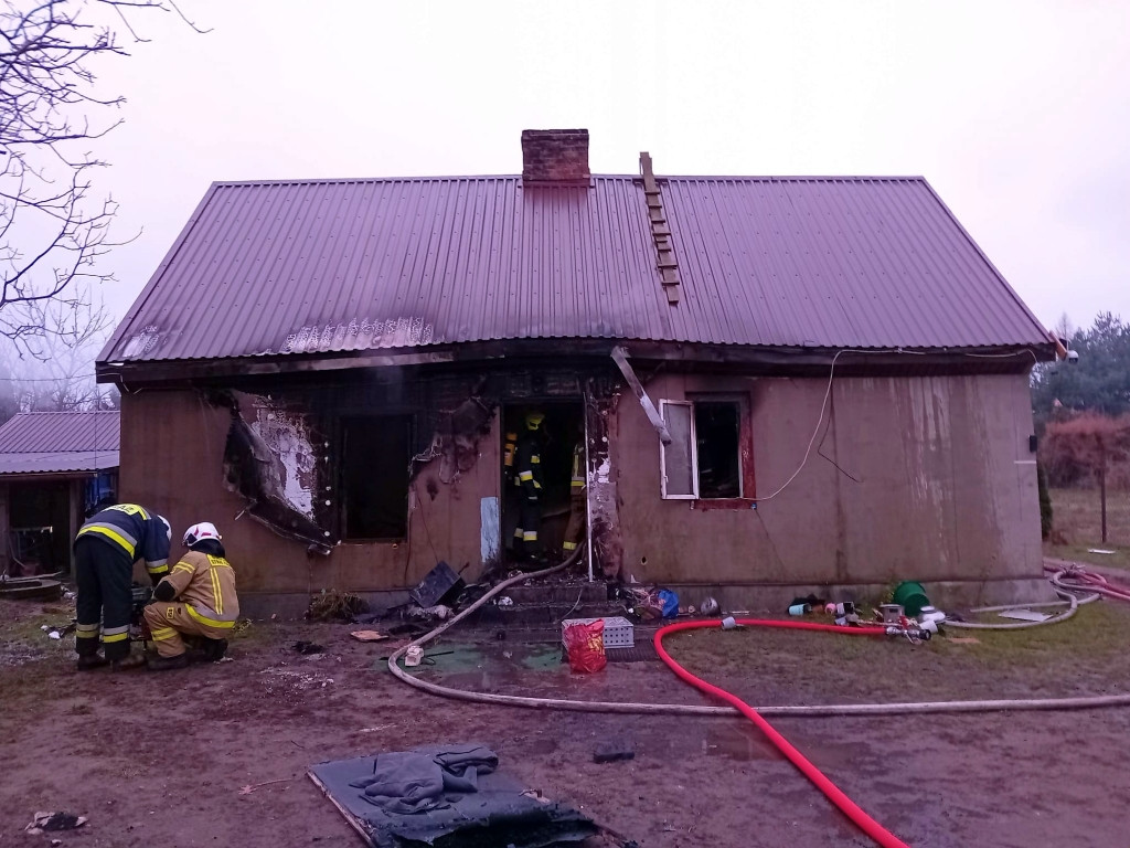 Pożar domu w Chodakowie