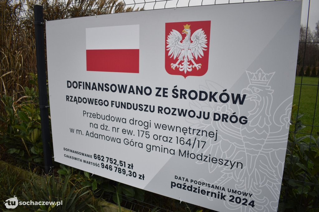 Gmina Młodzieszyn: otwarcie dróg w Adamowej Górze