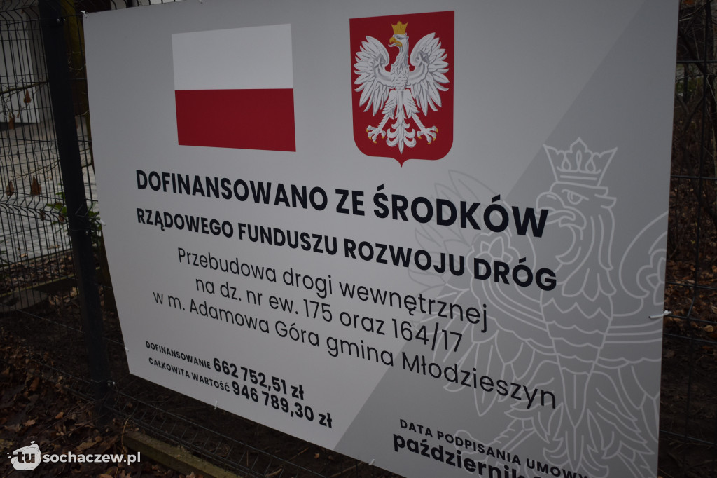 Gmina Młodzieszyn: otwarcie dróg w Adamowej Górze