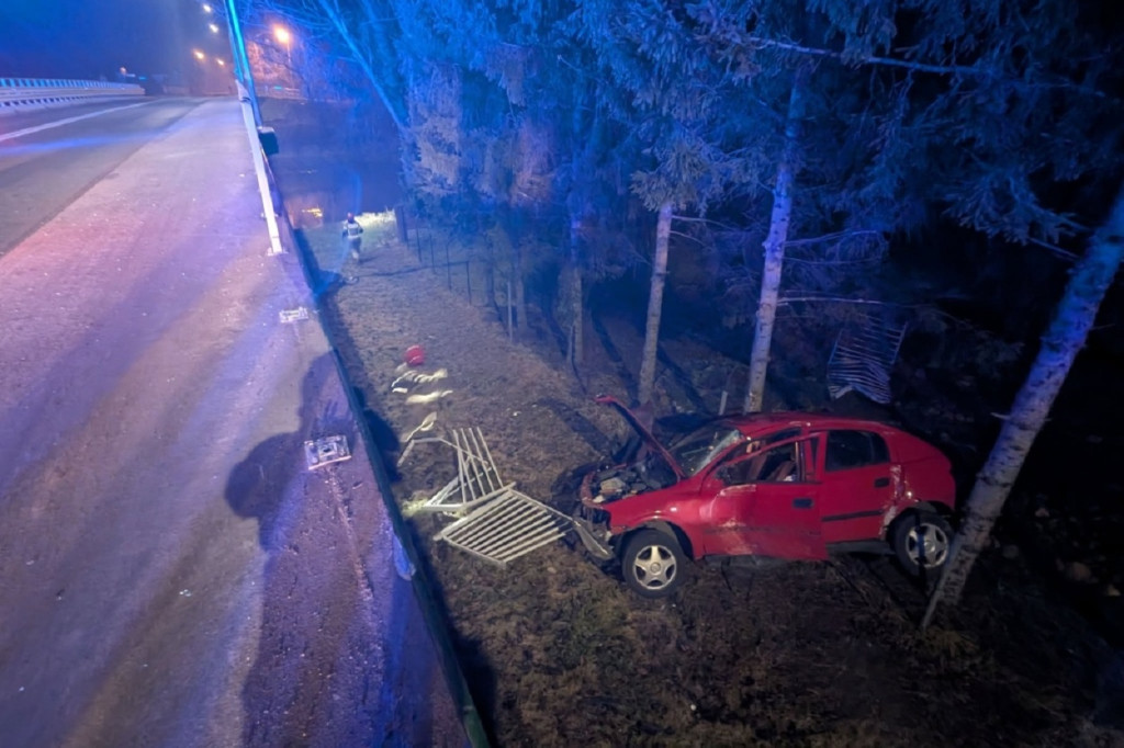 Wypadek na moście w Chodakowie