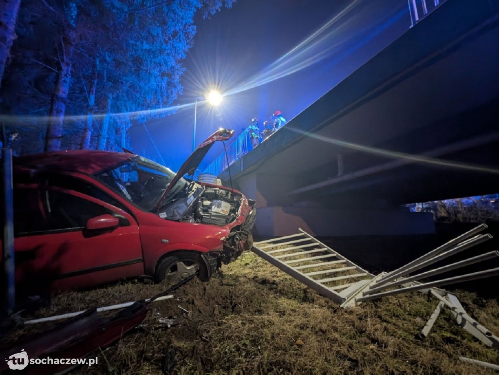 Wypadek na moście w Chodakowie