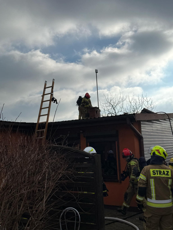 Pożar domu w Lasocinie