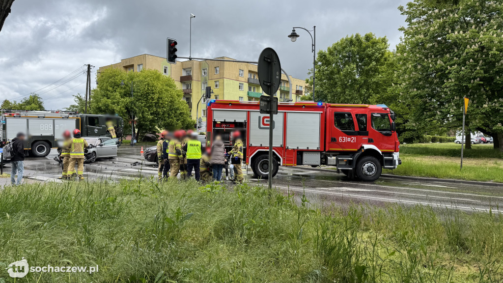 Wypadek na skrzyżowaniu Warszawskiej z Piłsudskiego