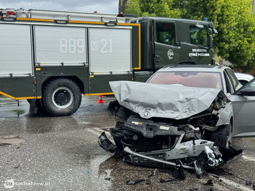 Wypadek na skrzyżowaniu Warszawskiej z Piłsudskiego