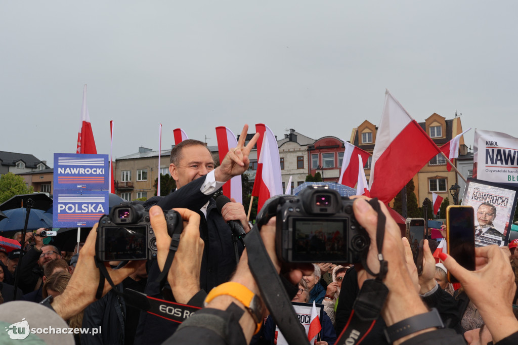 Kandydat na Prezydenta RP Karol Nawrocki odwiedził Sochaczew