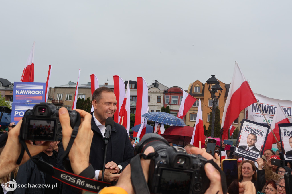 Kandydat na Prezydenta RP Karol Nawrocki odwiedził Sochaczew