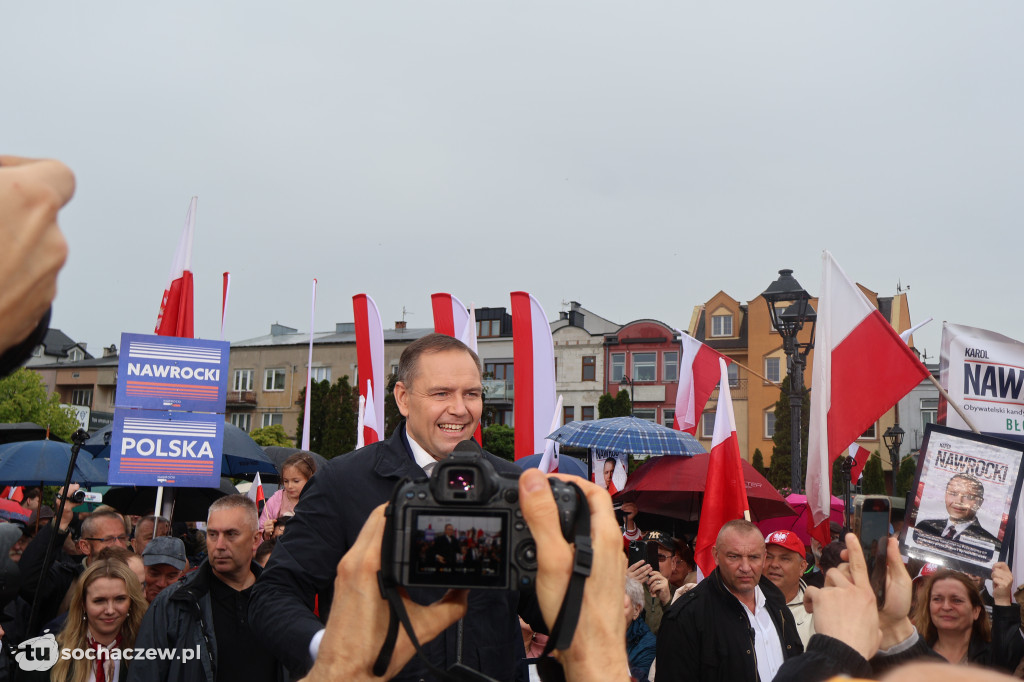 Kandydat na Prezydenta RP Karol Nawrocki odwiedził Sochaczew