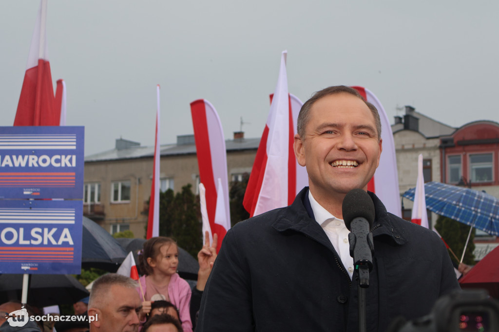 Kandydat na Prezydenta RP Karol Nawrocki odwiedził Sochaczew