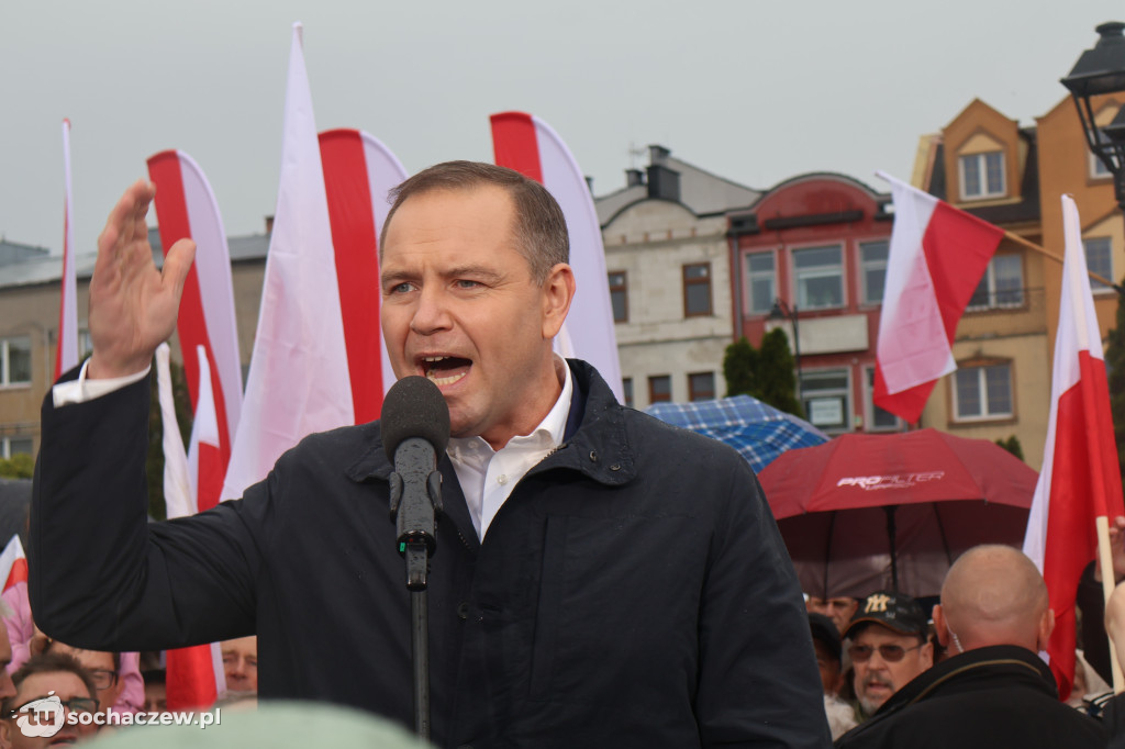 Kandydat na Prezydenta RP Karol Nawrocki odwiedził Sochaczew