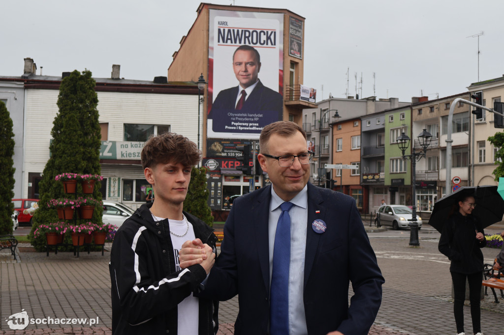Kandydat na Prezydenta RP Karol Nawrocki odwiedził Sochaczew