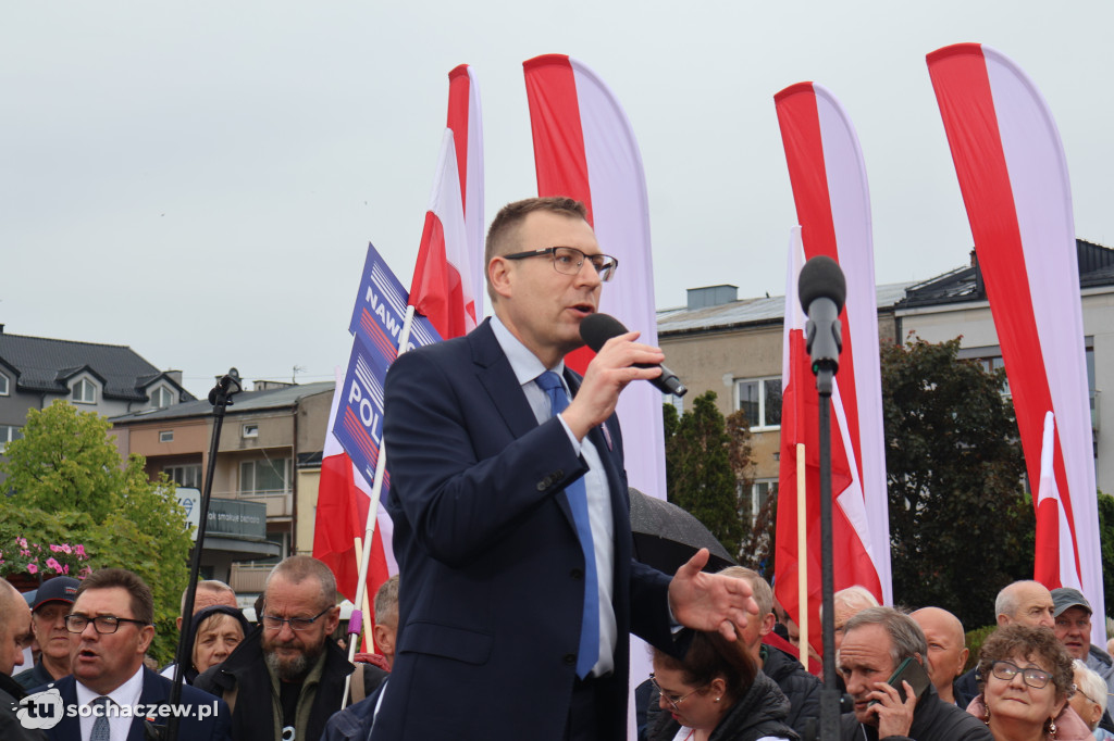 Kandydat na Prezydenta RP Karol Nawrocki odwiedził Sochaczew