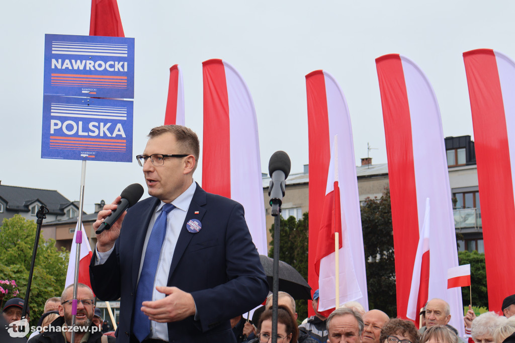 Kandydat na Prezydenta RP Karol Nawrocki odwiedził Sochaczew