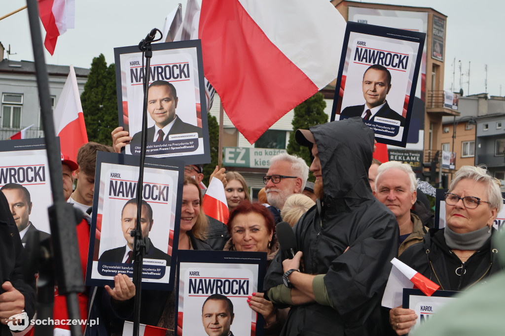 Kandydat na Prezydenta RP Karol Nawrocki odwiedził Sochaczew