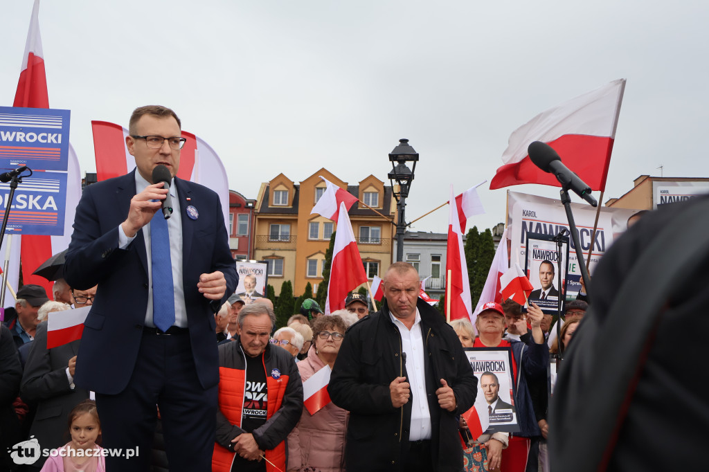 Kandydat na Prezydenta RP Karol Nawrocki odwiedził Sochaczew