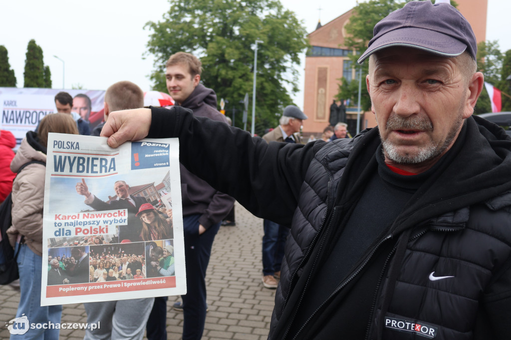 Kandydat na Prezydenta RP Karol Nawrocki odwiedził Sochaczew