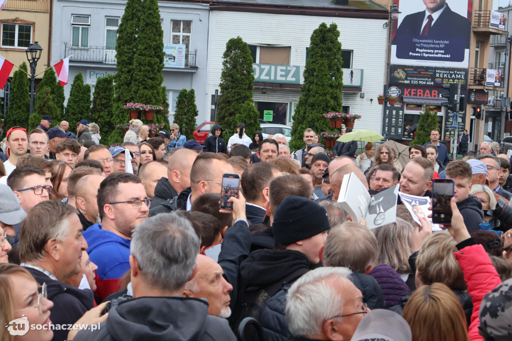 Kandydat na Prezydenta RP Karol Nawrocki odwiedził Sochaczew