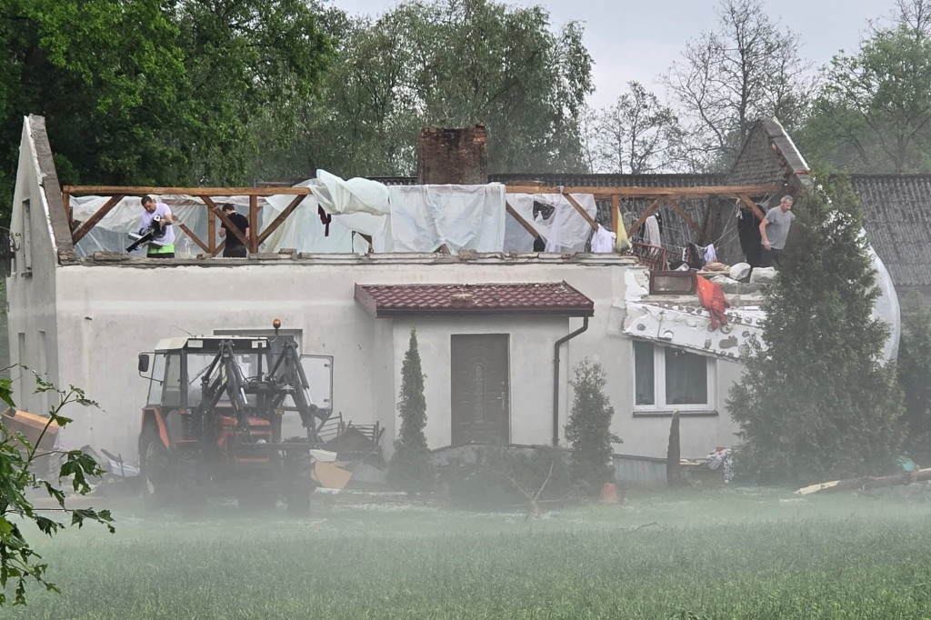 Nawałnica nad płockim Drobinem