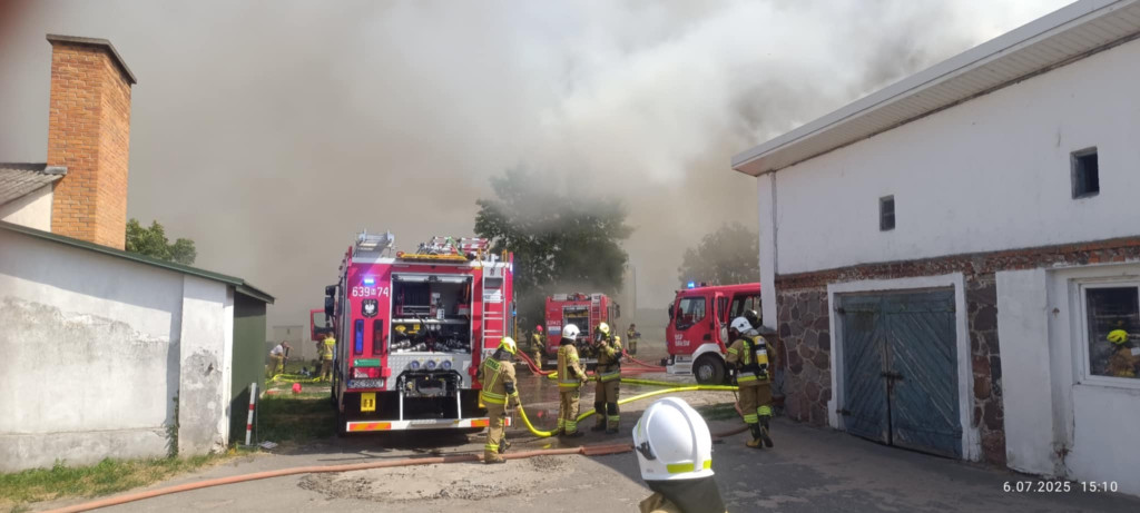 Pożar kurnika w Rokotowie
