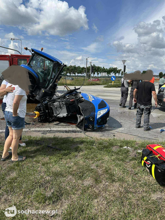 Wypadek na DK 50 w Młodzieszynie