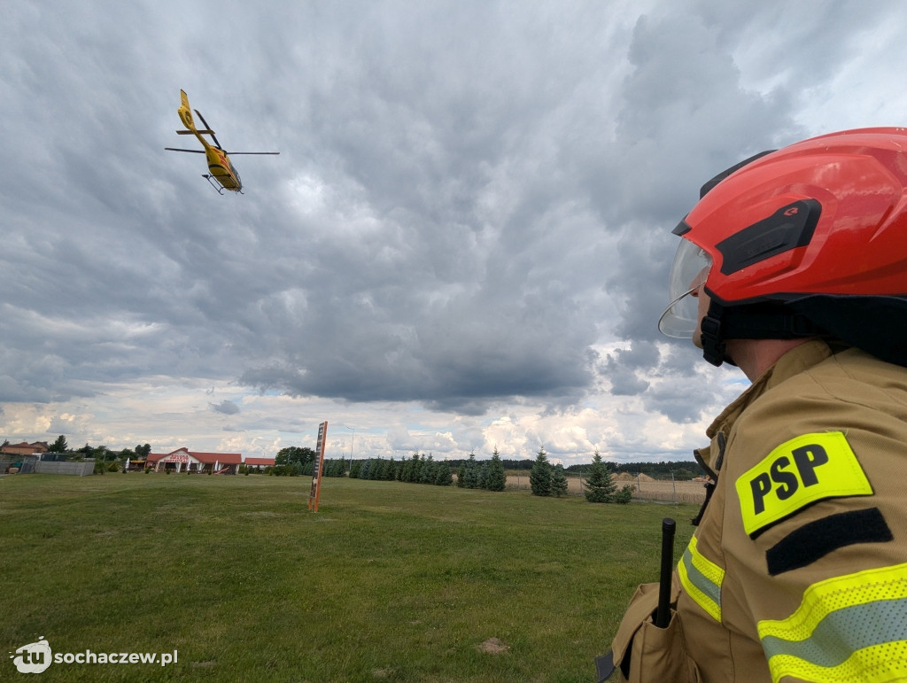 Wypadek na DK 50 w Młodzieszynie