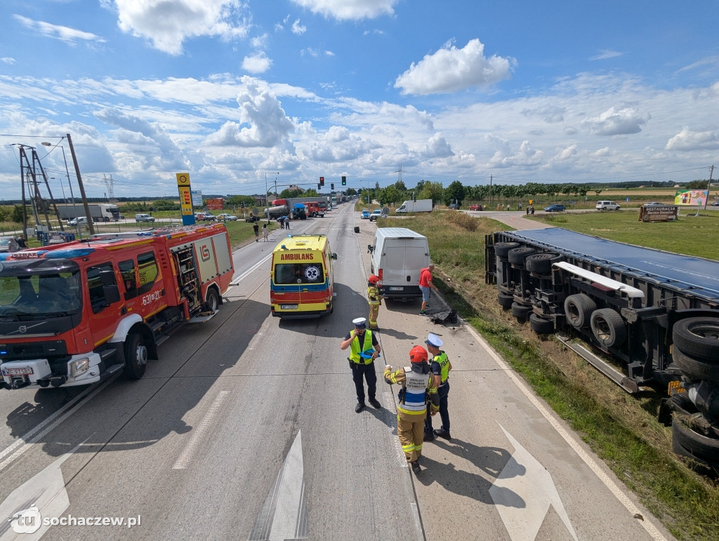 Wypadek na DK 50 w Młodzieszynie