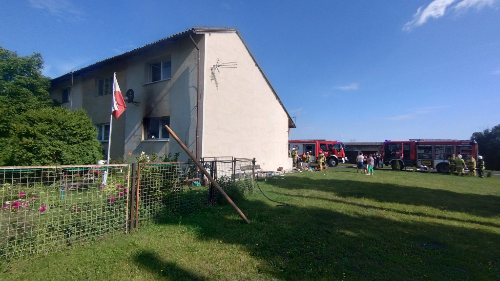 Pożar mieszkania w Kawęczynie
