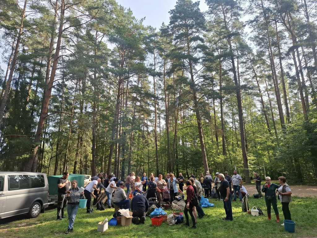 Mieszkańcy Rybna na grzybobraniu