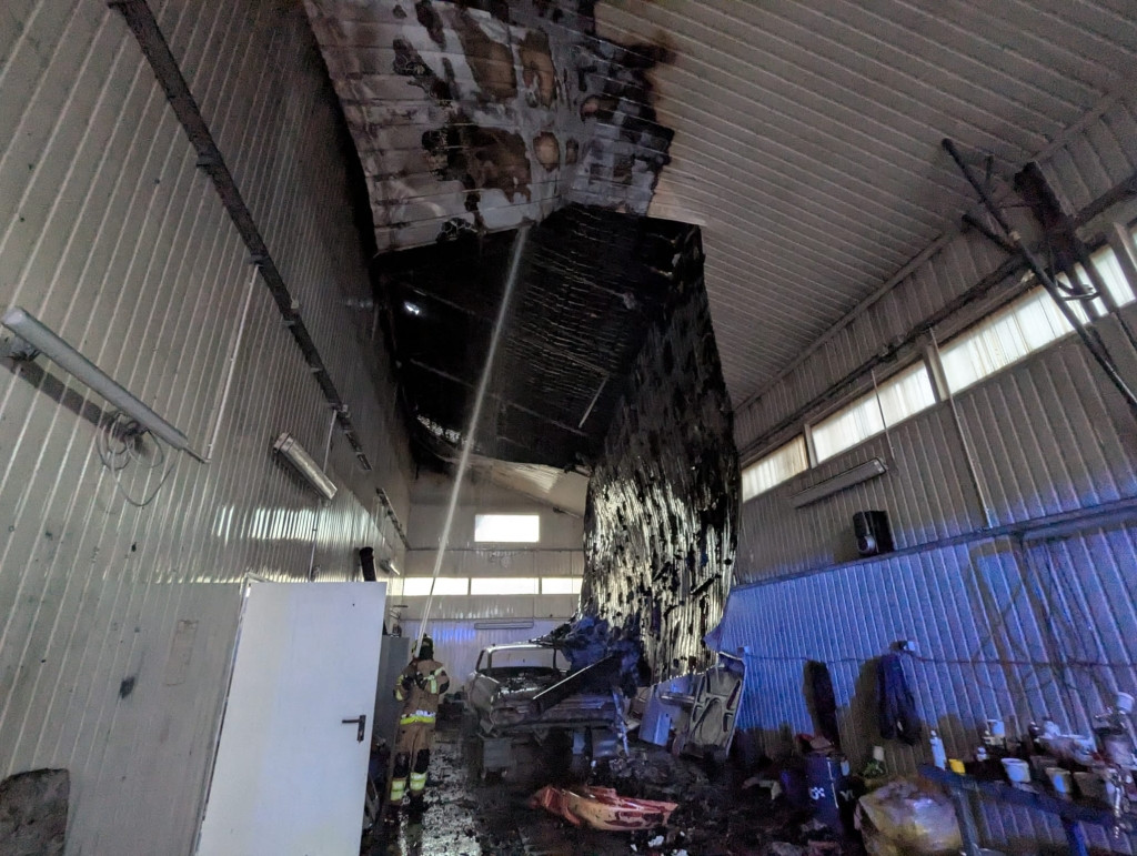 Pożar w Kożuszkach Parcel