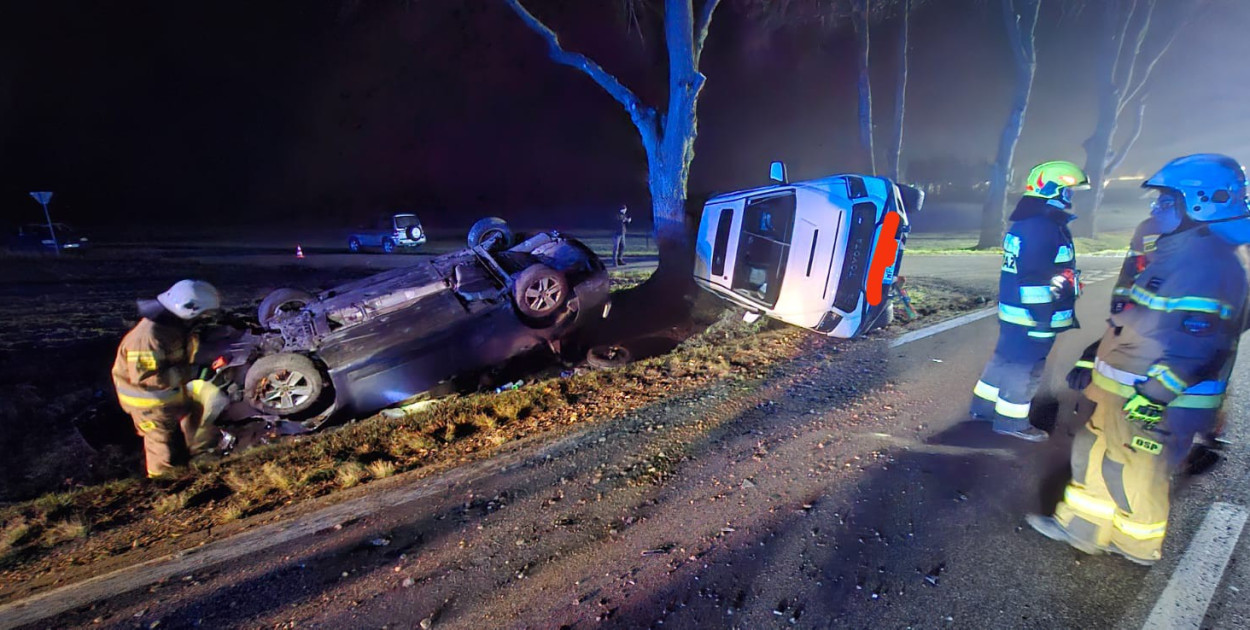 Zderzenie samochodów w Nowej Suchej