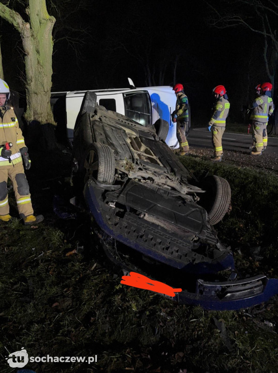 Zderzenie samochodów w Nowej Suchej