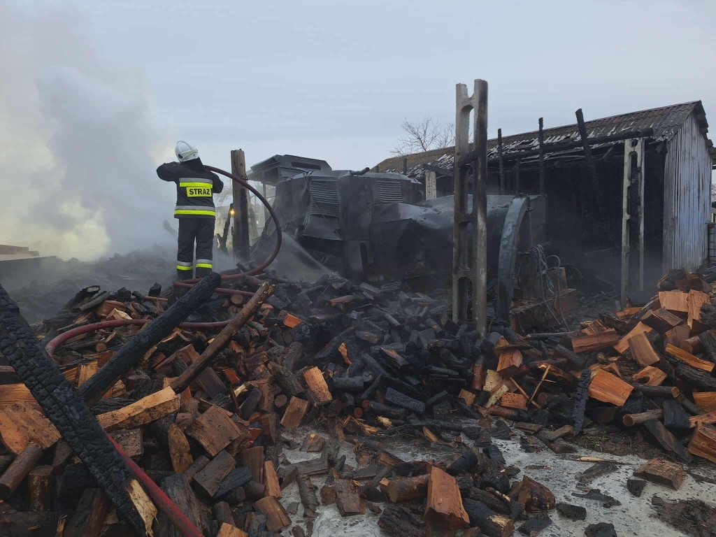 Pożar budynku w Kromnowie