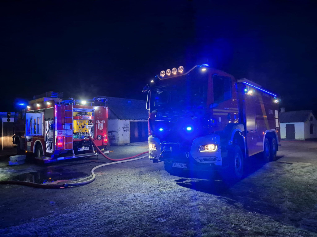 Pożar budynku w Kromnowie