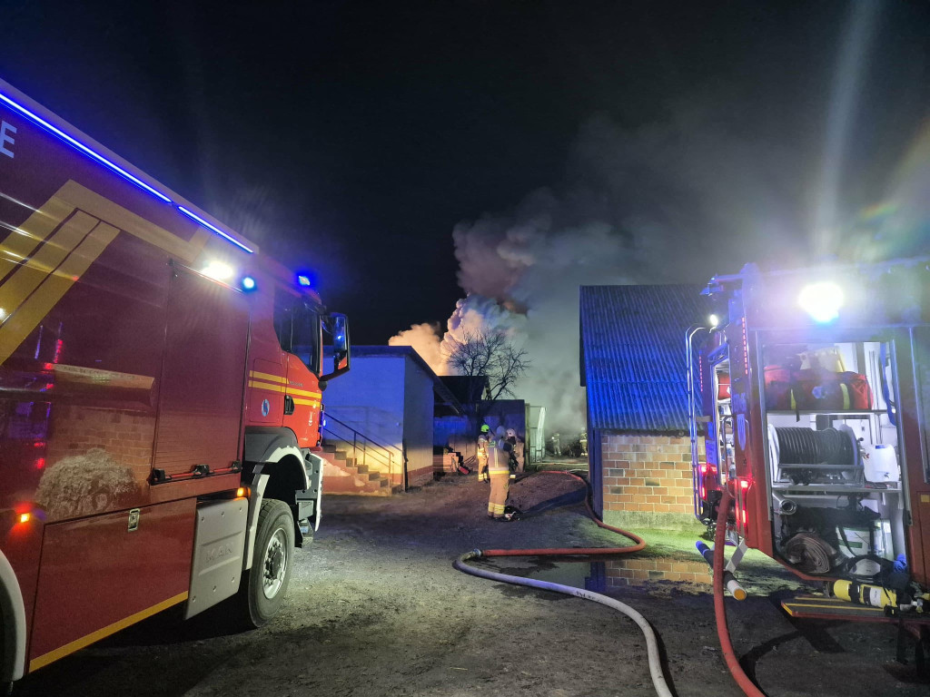 Pożar budynku w Kromnowie