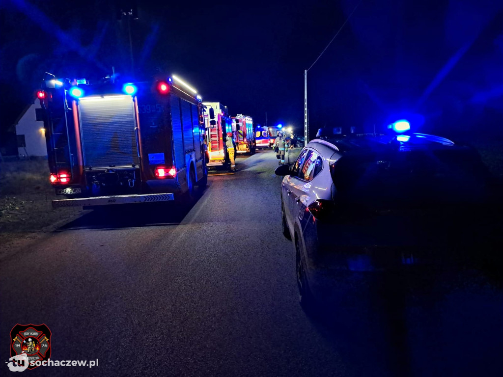 Czołówka w Adamowej Górze, dwie osoby w szpitalu