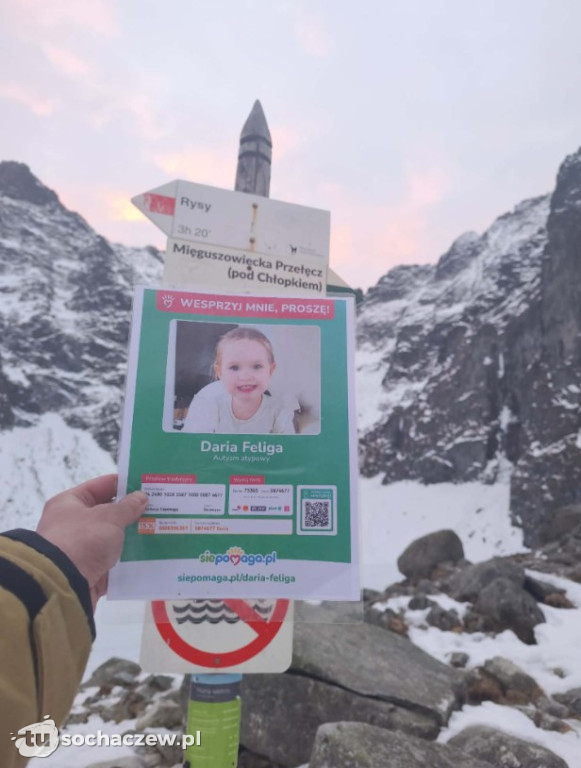 Zdobył Rysy dla 2-letniej Darii z Szymanowa