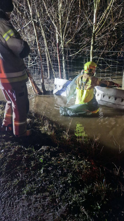 Lokalne podtopienia w powiecie