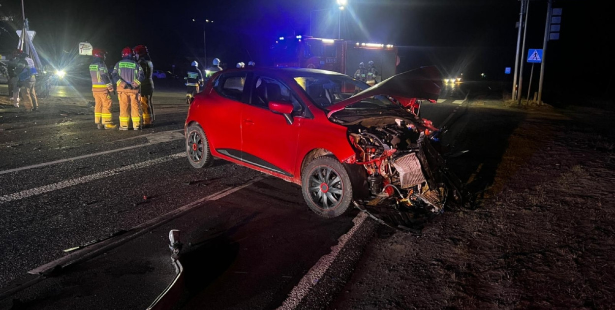 Zdarzenie drogowe w Młodzieszynie