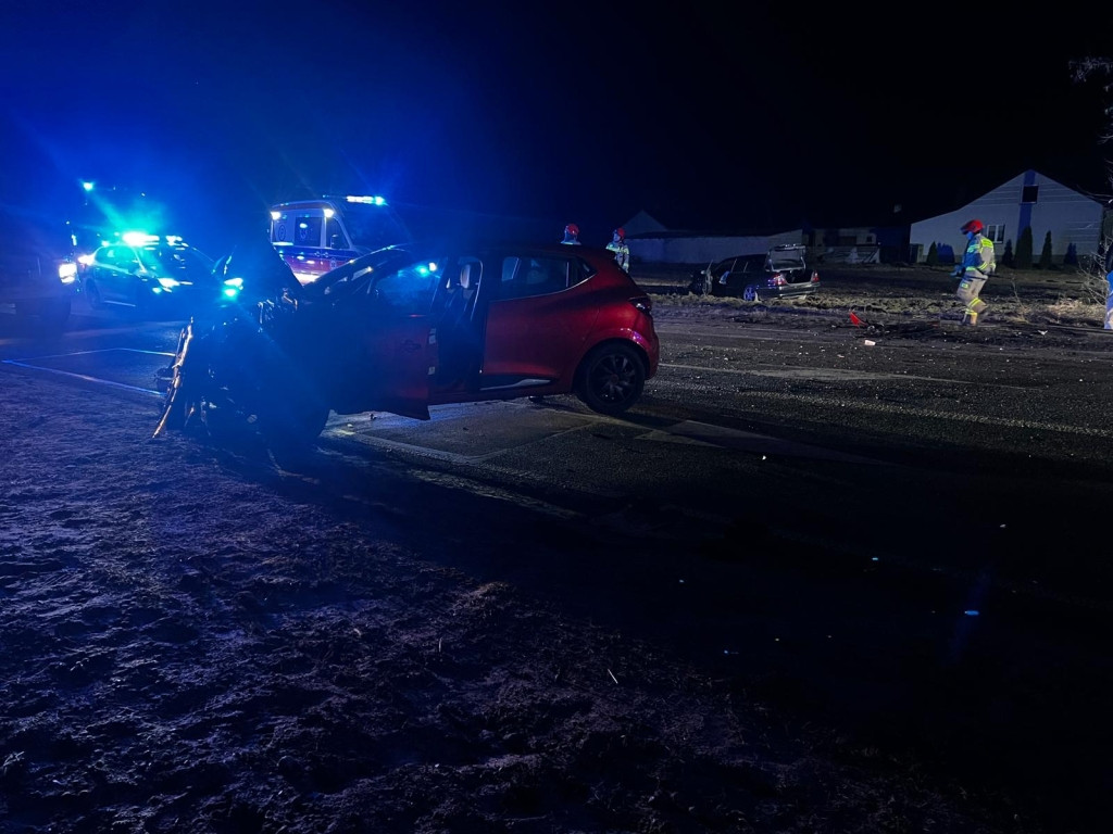 Zdarzenie drogowe w Młodzieszynie