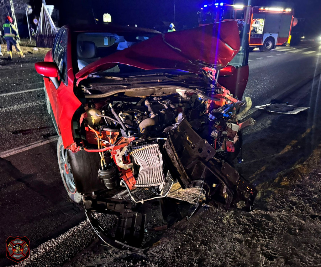 Zdarzenie drogowe w Młodzieszynie