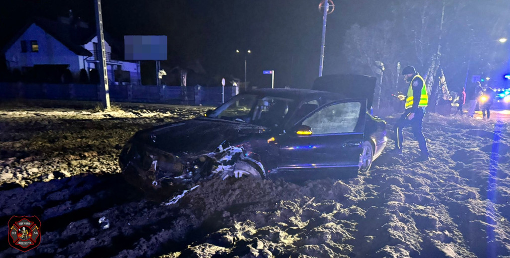 Zdarzenie drogowe w Młodzieszynie